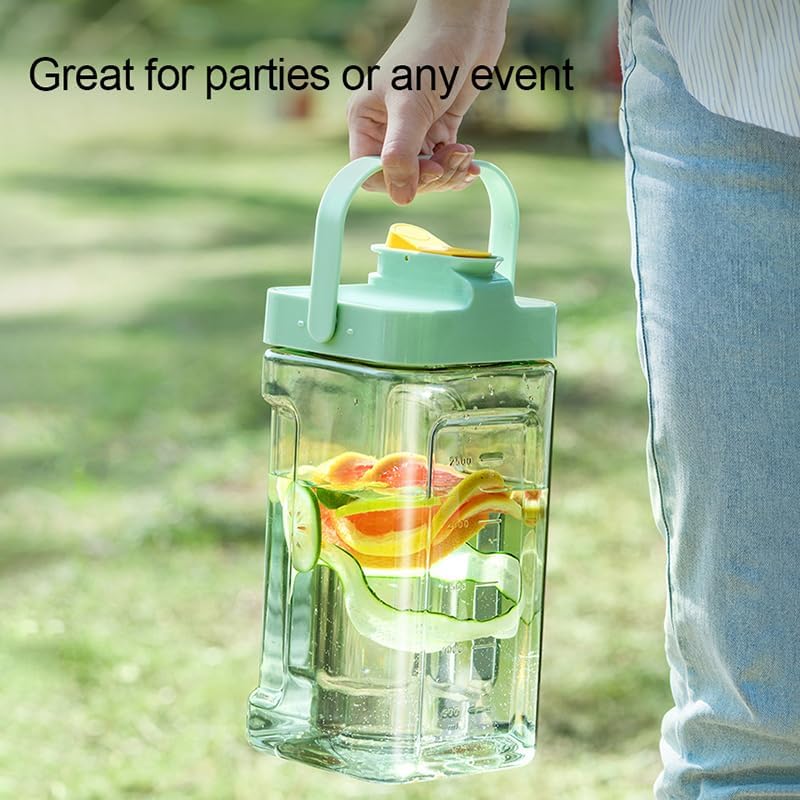 0.9 Gallon Drink Dispenser with Spigot,100% Leakproof,Sealed and Filter screen,Milk,Lemonade Dispenser,Juice Containers Wi...