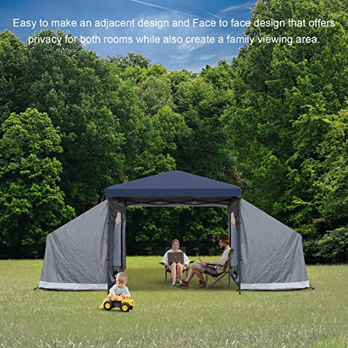 KAMPKEEPER Side Tent,Camping Tent for 10' x 10' Pop Up Canopy, Easy Set Up Gazebo,Compatible with 10' Wide Canopy Tents (G...