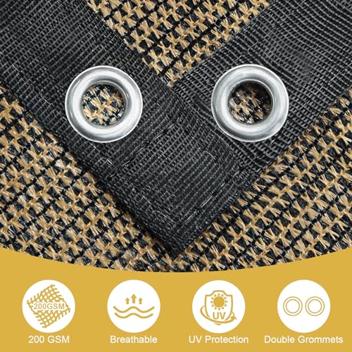 Shade&Beyond Customized Size 90% Sun Shade Cloth with Grommets, 08' X 12' Pergola Shade Cover Canopy, Mesh Tarp Sun Screen...