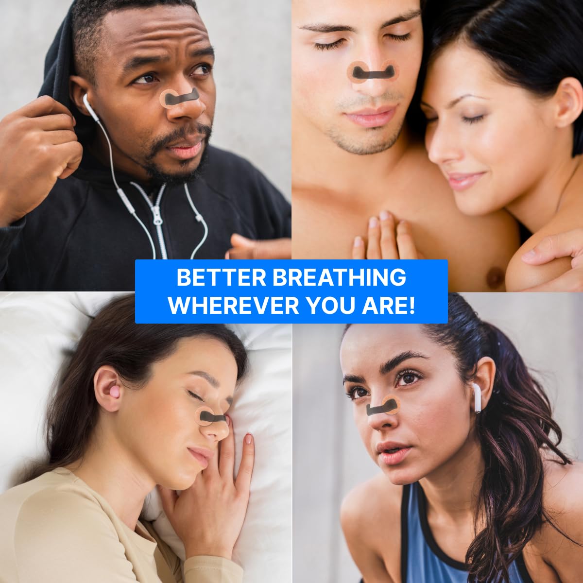 Nasal Strips Refill Pack – 30-Day Count – Enhanced Breathing, Sleep Aid & Snore Reduction, Bash Stack