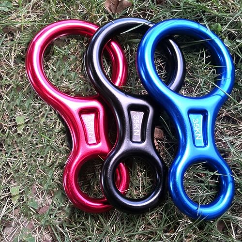 Azarxis 35 kN 50 kN Climbing Rescue Figure 8 Descender Large Bent-Ear Rigging Plate Heavy Duty & High Strength Rappel Devi...
