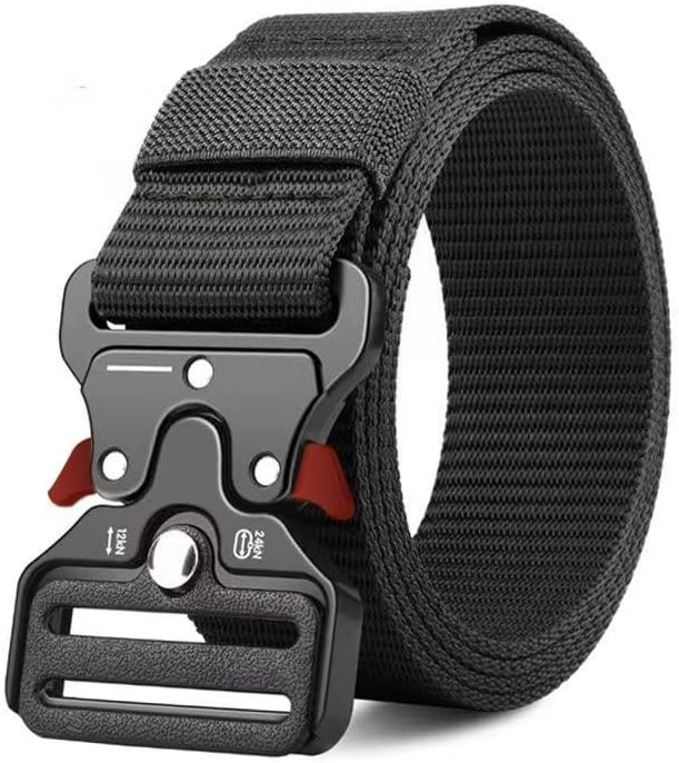 Men's Belts, tactical belts, Military Training Belt With Adjustable Knot And Quick Release Buckle
