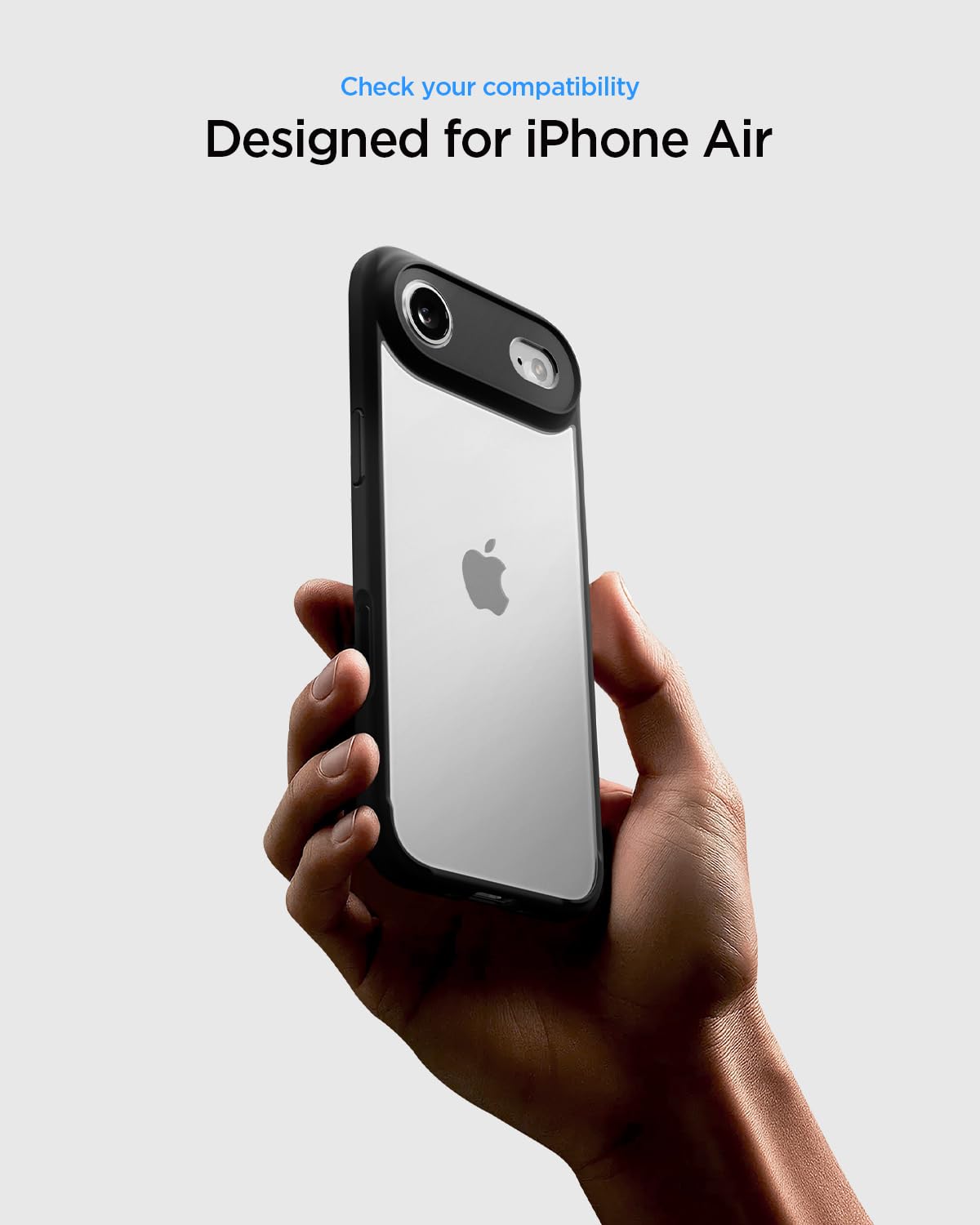 Spigen For Iphone Air Case, Ultra Hybrid [Tpu Covered Camera Control] [Anti-Yellowing] [No Magnet Ring] - Matte Black
