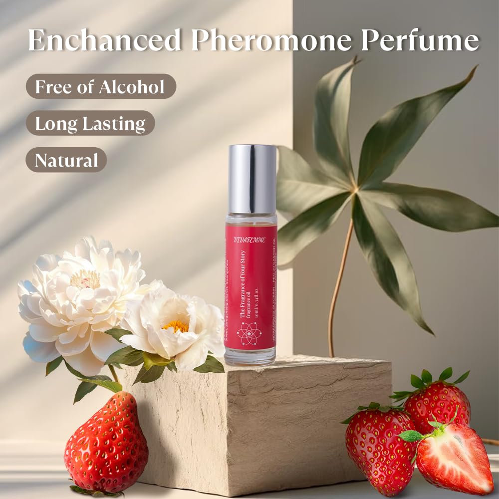 VivaFemme Pheromones Perfumes for Women, Long Lasting Fruity Scent, Roll On Perfume Oil for Women Designed to Attract Men (Fruity)