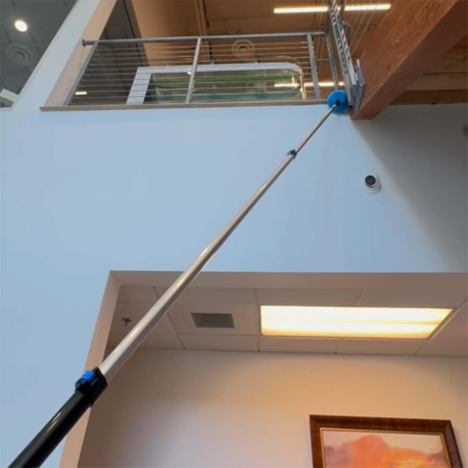 16 Feet Fan Cleaner High Ceiling 2 Cobweb Dusters with Extension Pole(8ft)