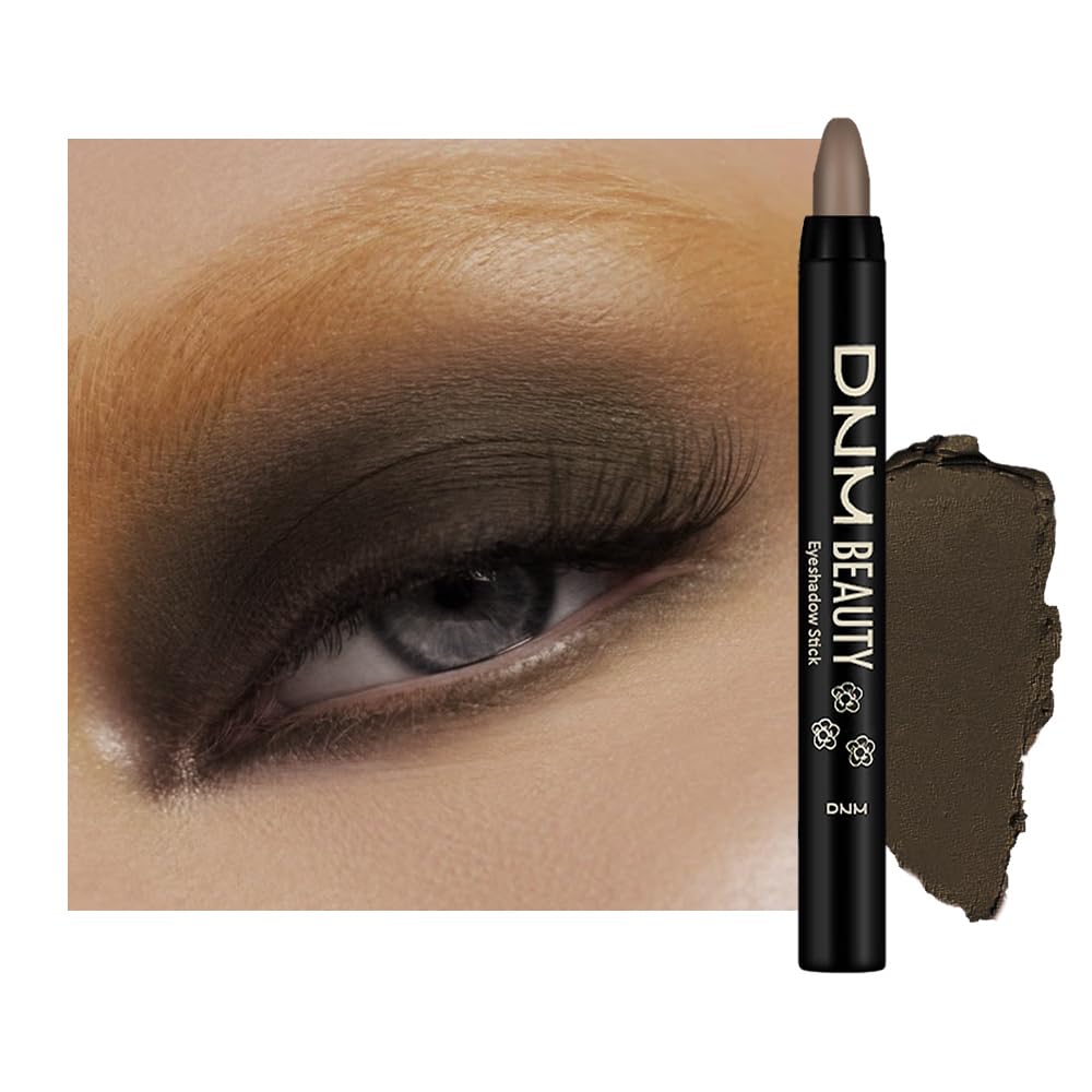 evpct Black Cocoa Matte Cream Eye Shadow Sticks Brightener Pencils for Women, Black Cocoa Silky Eyeshadow Applicator Stick Pen W