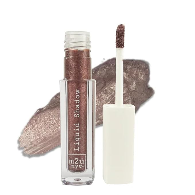 M2U NYC (Gray Lavender Liquid Eyeshadow – Quick Drying Liquid Eye Shadow with One Swipe Pigment Coverage – Long Lasting, Buildable & Blendable Crease Proof Formula – Shimmer Finish