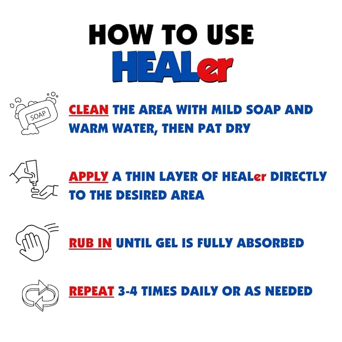 HEALer Tattoo Aftercare Gel - New Formula, Aloe & Vitamin E Tattoo Moisturizer, Fast-Absorbing, Non-Greasy Care for New Tattoos & Piercings Gentle Cream on Sensitive Skin, Travel Size, 3oz
