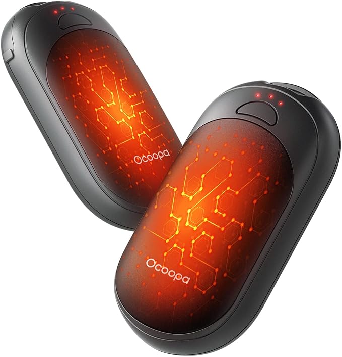 OCOOPA Magnetic Hand Warmers Rechargeable 2 Pack, Electric Handwarmers, Smart Heating UL Certified, 3-Settings,Portable He...