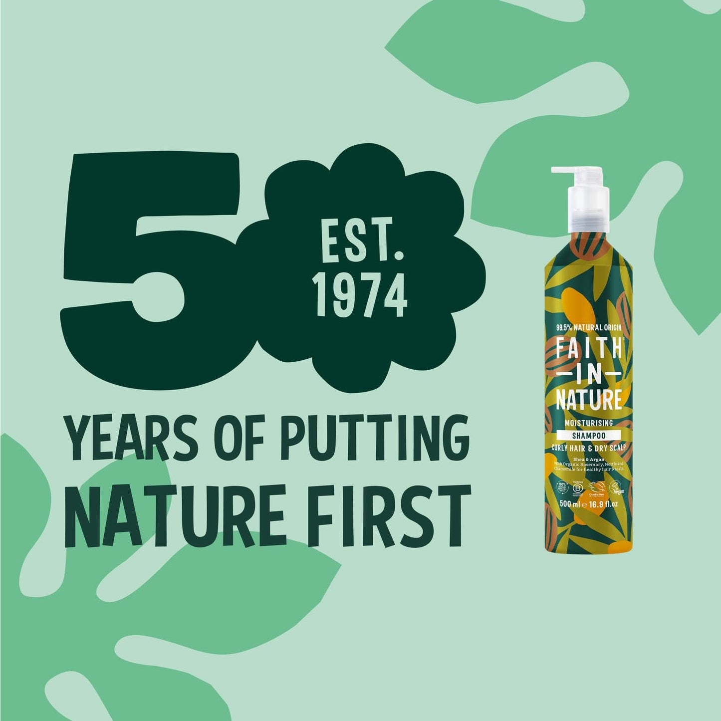 FAITH IN NATURE Natural Aluminium Bottle Shampoo - Vegan & Cruelty Free, No SLS or Parabens - 16.9 fl oz, Shea & Argan