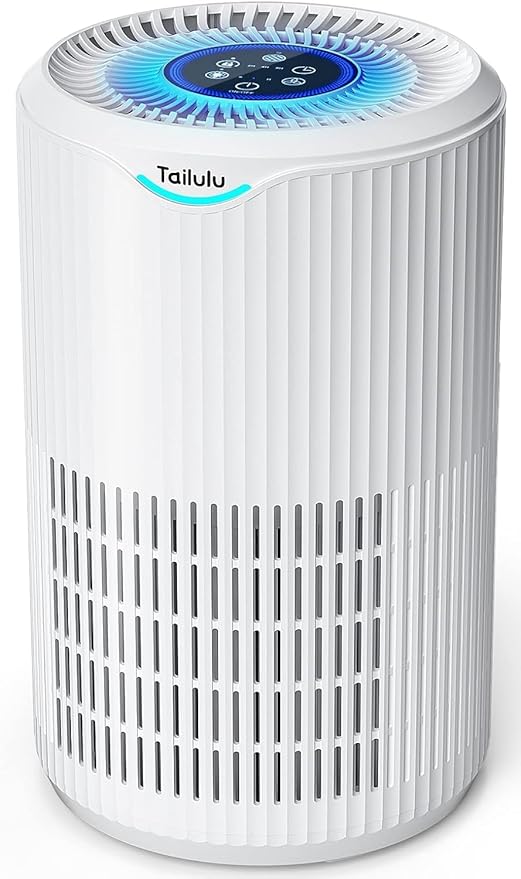 Air Purifiers for Home Large Room Up to 1500 Ft², Tailulu H13 HEPA Air Filter Cleaner, 360° Air Intake & Outlet,Smoke Dust Pollen,15dB Sleep Mode Air Purifiers for Bedroom Living Room, Kitchen, Office