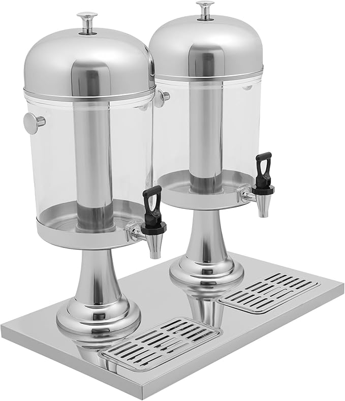 4.2Gallon Beverage Dispenser, Drink Dispenser with Ice Holder and Drip, Large Stainless Steel Drink Dispenser for Cold Dri...