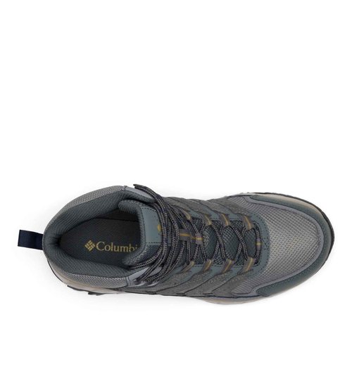 Columbia Mens Strata Trail Mid Waterproof, City Grey/Savory, 10