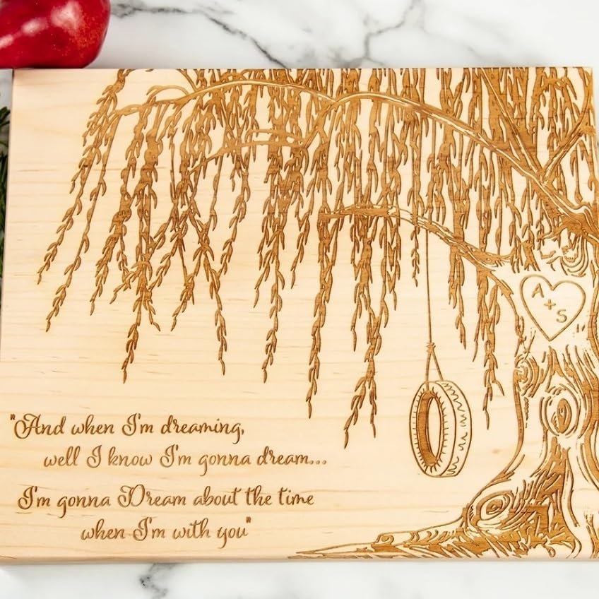 Personalized Cutting Board -Willow Tree 9 Year Anniversary Gift or Wedding Gift