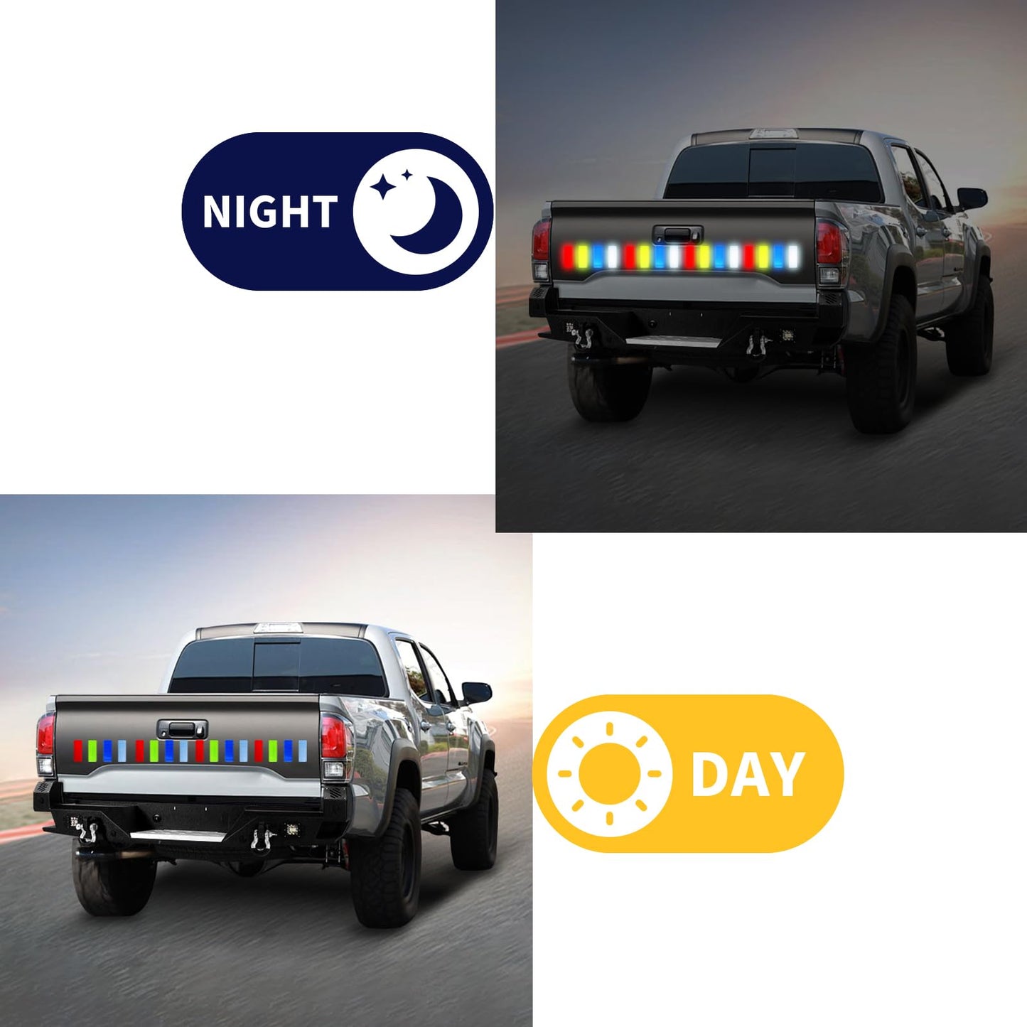KUWSEIY 40 PCS Reflective Stickers, High Visibility Reflective Tape, Waterproof Safety Reflective Tape for Car Trailer Truck Bike Motorcycle, 1.18 x 3.15 Inch