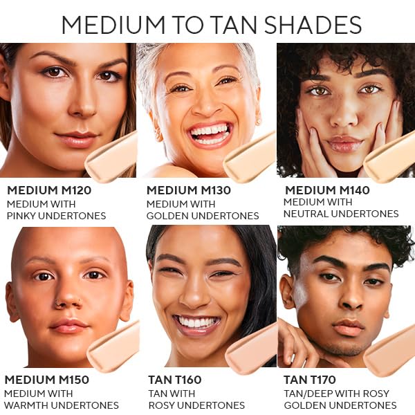 MIRABELLA - Invincible for All HD Liquid Foundation, Moisturizing Face Products for All Skin Types, Full-Coverage Lightweight Foundation Makeup, Moisturizing & Hydrating Beauty Care, Medium M120
