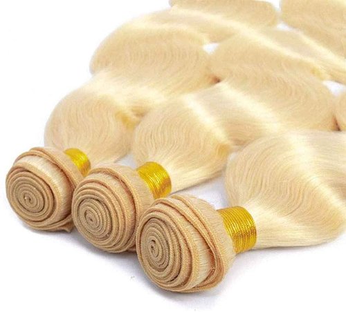 Habiliana Bundles Human Hair 22 24 26 Inch Body Wave Blonde 613 Human Hair Bundles 11A Unprocessed Brazilian Virgin Quick Weave Hair Extensions for Black Women