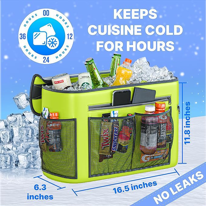 Skywin Kayak Cooler Behind Seat, Waterproof Cooler for Kayaking, Compatible with Lawn Chair Style Seats, Stores Drinks and...