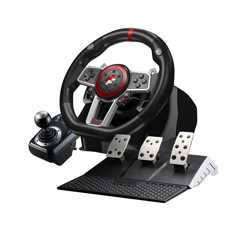 Flashfire Suzuka 900R racing wheel set with Clutch pedals and H-shifter for PC, PS3, PS4, Xbox 360, XBOX ONE and Nintendo Switch