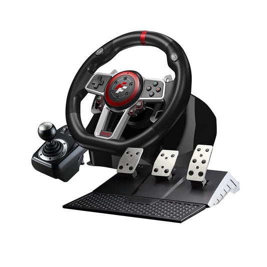 Flashfire Suzuka 900R racing wheel set with Clutch pedals and H-shifter for PC, PS3, PS4, Xbox 360, XBOX ONE and Nintendo Switch