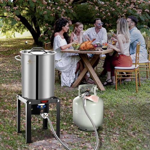 ARC 55,000BTU Propane Burner Camping Stove,Outdoor Gas Stove Burner Cooker for Cooking for Turkey Fry,Homebrewing,Crawfish...