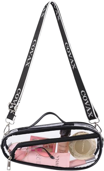 COVAX Clear Crossbody Purse Bag, Stadium Approved for Concerts, Festivals