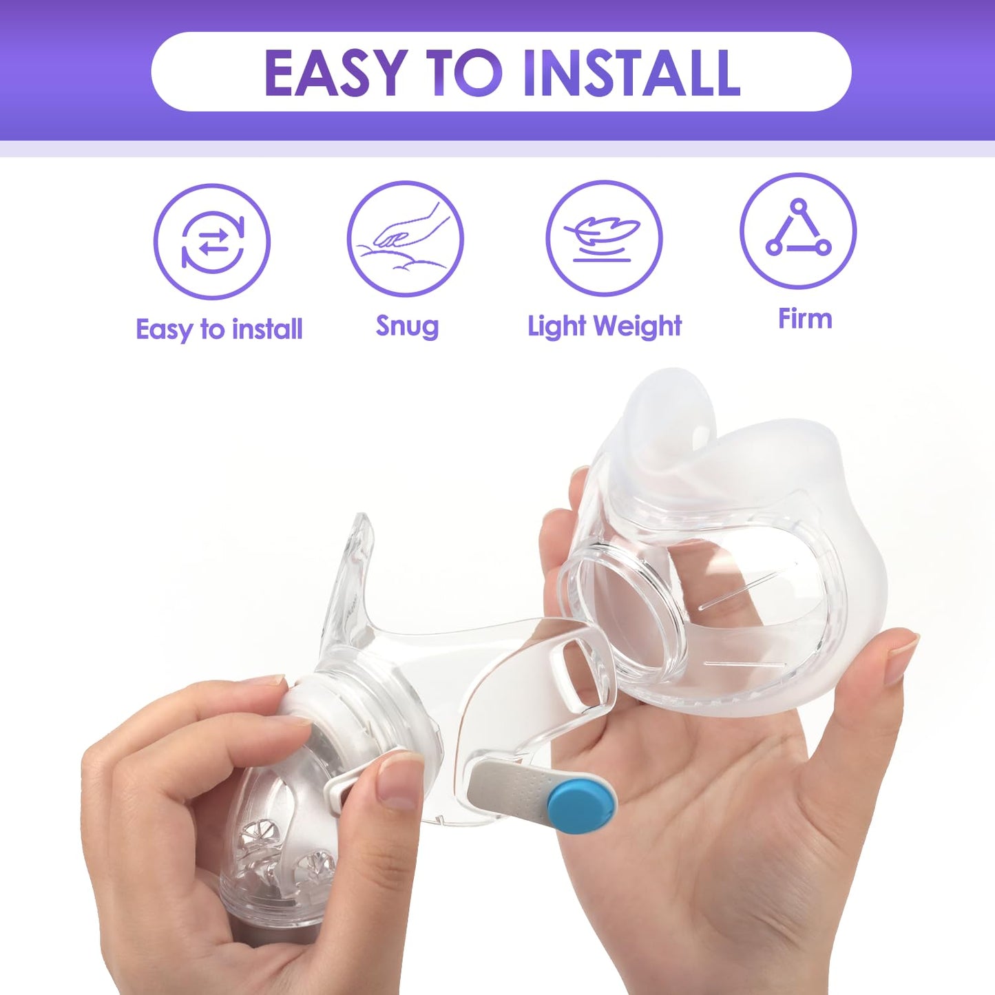 YONCOZY Replacement Cushions for AirFit F30 (Pack of 2) - Replacement Mask Cushions Compatible with Original F30 Frame, Reliable Seal & Perfect Fit(Medium)