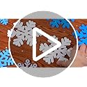 Wenqik 16 Pcs Winter Wooden Snowflake Decor Christmas Winter Snowflake Tabletop Decorations 3D Snow Table Signs Standing C...