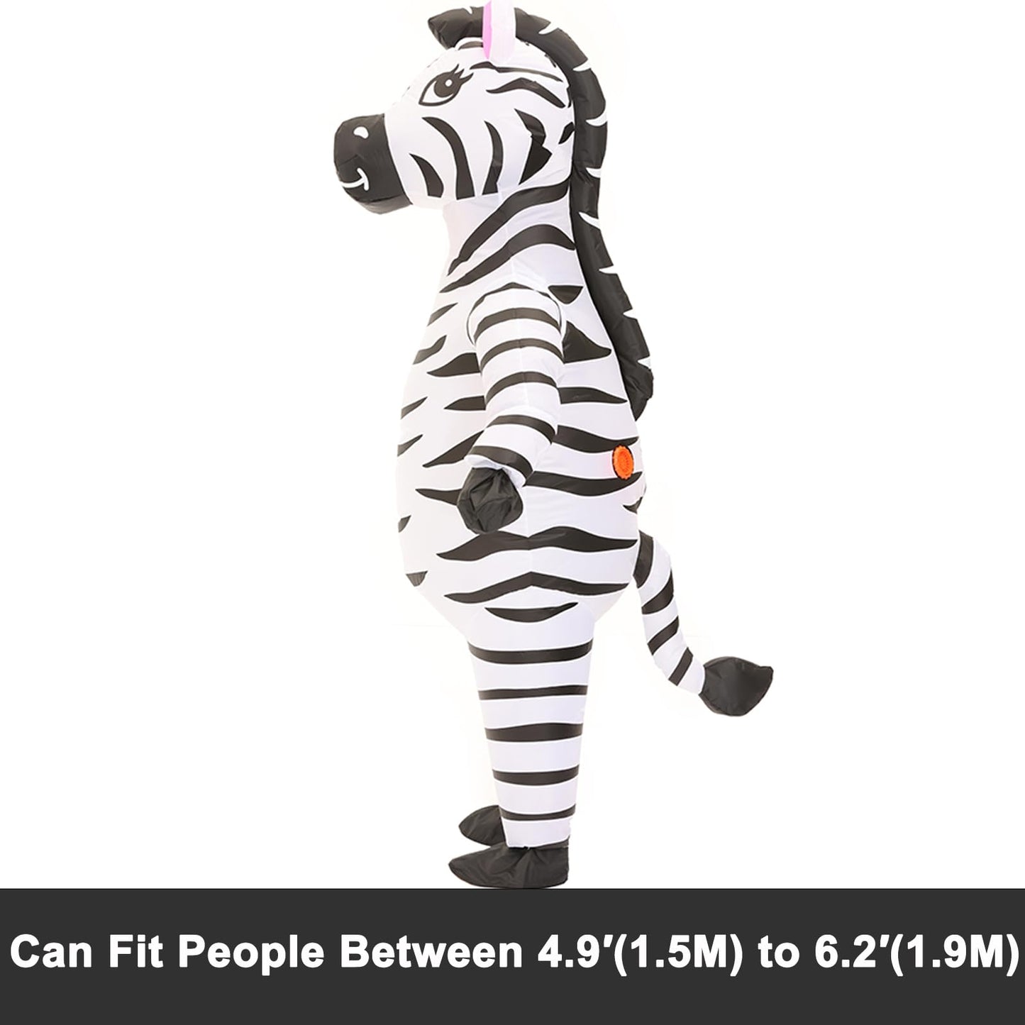 AICHLO Zebra Inflatable Costume Zebra Costume Fancy Dress Jumpsuit for Party Zebra Blow Up Suit Zebra Costumes for Women