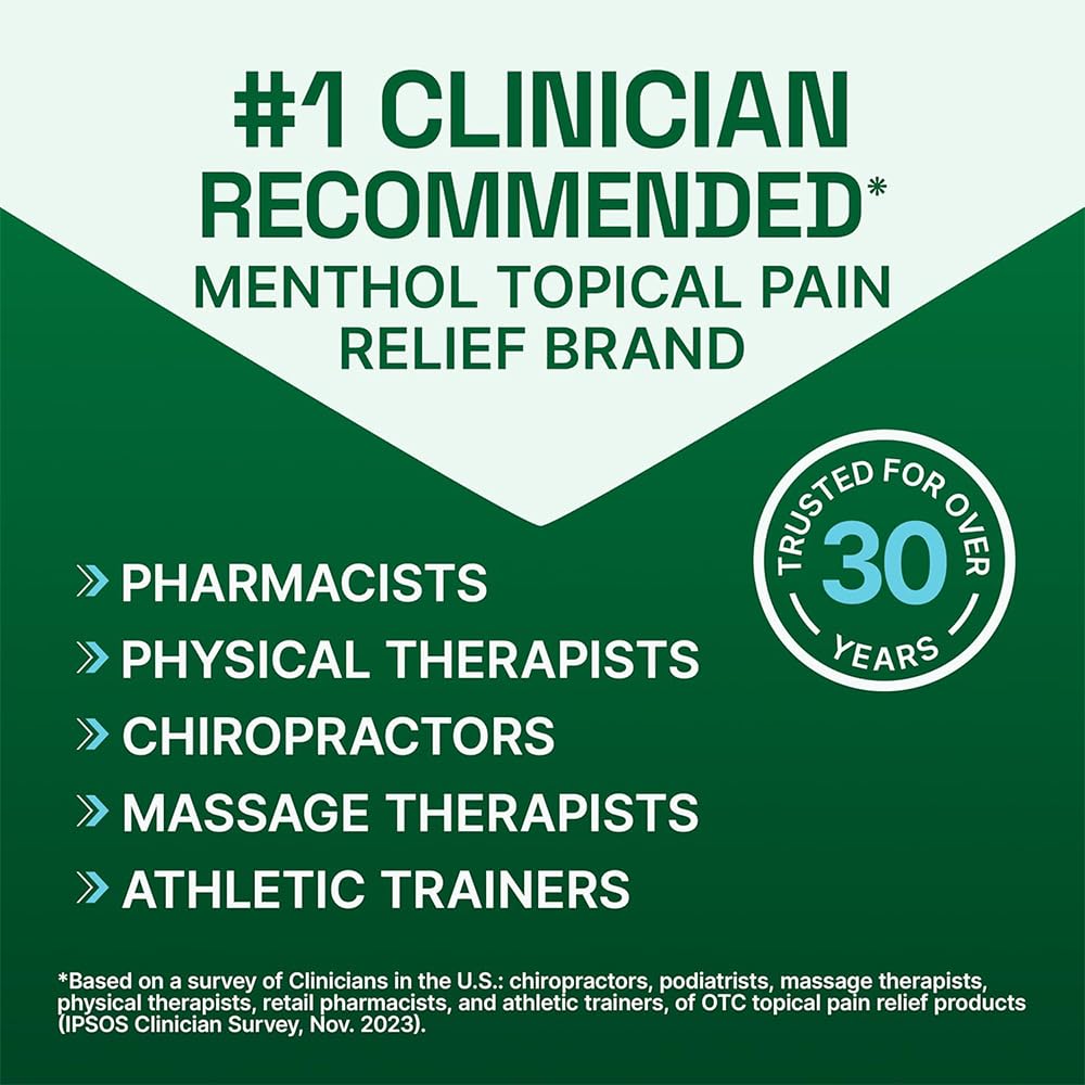 Biofreeze XL Pain Relief Patch, Menthol Pain Patches for Lower Back Pain Relief, XL Patches Ideal for Back & Shoulder, Comfortable & Flexible Fabric Stays, FSA Eligible, 4 ct - Pack of 2