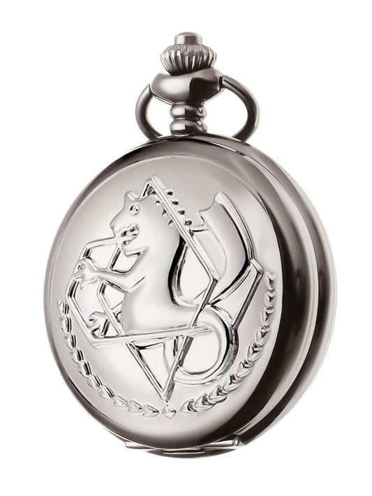 BOSHIYA Fullmetal Alchemist Pocket Watch with Chain Vintage Quartz Pocket Watch for Cosplay Accessories Anime Merch