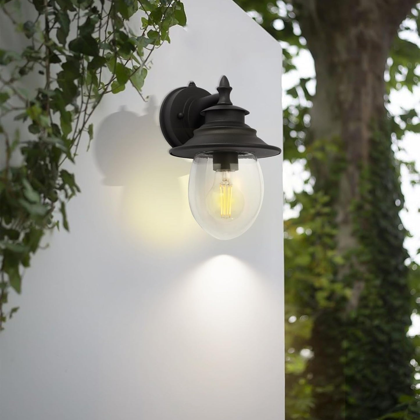 Kalium Outdoor Porch Light Fixtures, Upgrade Dusk to Dawn Sconce Lighting Exterior Wall Sconce Decor for Front Door House