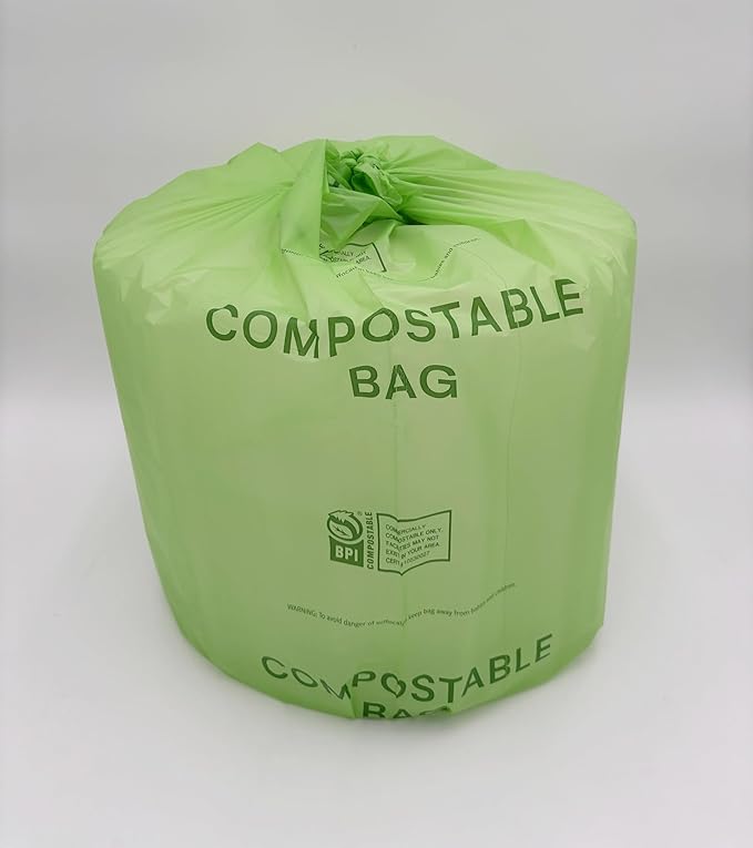 VERDE WINSIGHT Compostable 13 Gallon Trash Bags - Heavy Duty Extra Thick and Tall Kitchen Food Scrap Waste Bags - 140 Bags, Eco Friendly Biodegradable Trash Liners