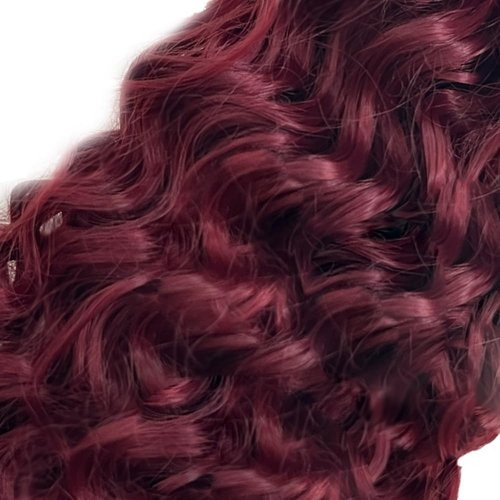 Fabimiya Human Hair Bundles Burgundy 99J Water Wave 14 16 18 Inch Bundles Human Hair 100% Unprocessed Burgundy Soft Sewn In Hair with Double Weft for Black Women