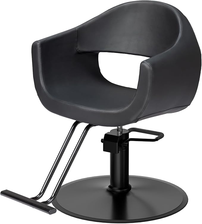 OmySalon Barber Chairs for Barbershop Styling Chair, Salon Chair for Hair Stylist, Heavy Duty Hydraulic Pump, 360°Swivel with Footrest, Hairdressing Home Beauty Spa Equipment