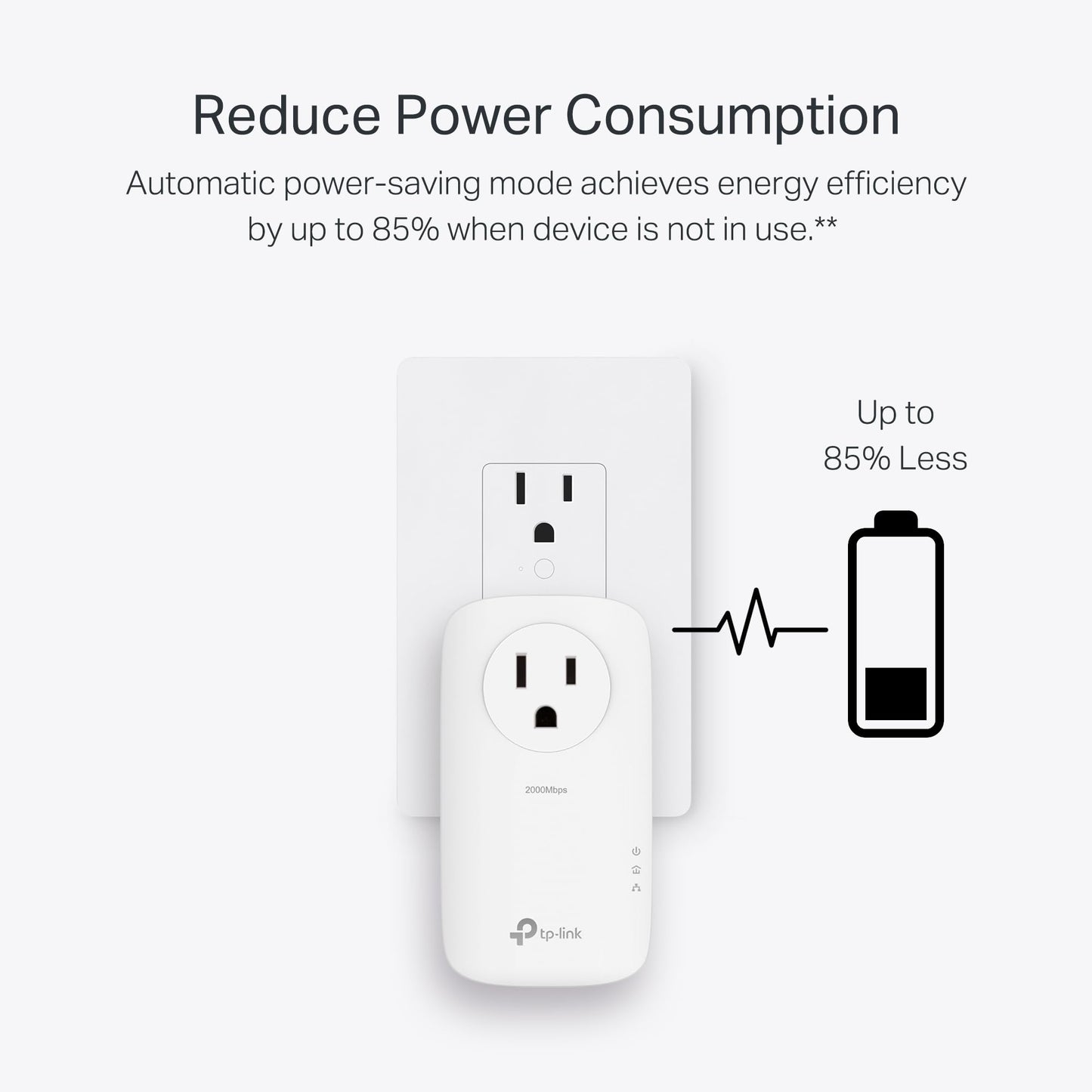 TP-Link AV2000 Powerline Ethernet Adapter TL-PA9020P KIT - Powerline Network Adapter, Passthrough, 2x2 MIMO, 2 Gigabit Ports, Ethernet Over Power, Plug Pair & Play, Power Saving, Free Expert Help