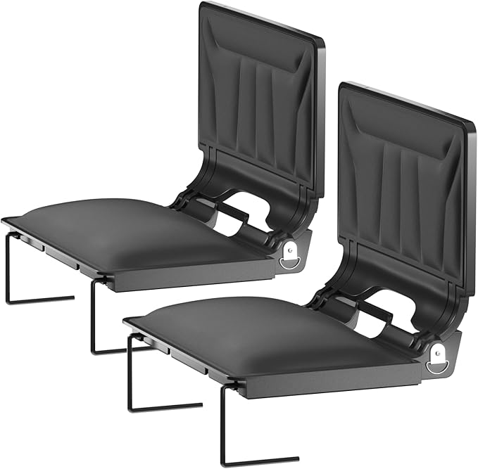 Jocoevol Stadium Seats with Back Support and Cushion, Portable Folding Comfort Bleacher Seats w/Shoulder Strap & Carry Handle for Sports Events Concerts Outdoor