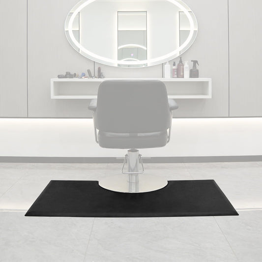 7/8 Inch Thick Anti-Fatigue Barber Floor Mat, 3'x5' Large Rectangular Salon Mat for Hair Stylist, Waterproof PU Skin-Friendly Mat for Barbershops & Beauty Stations