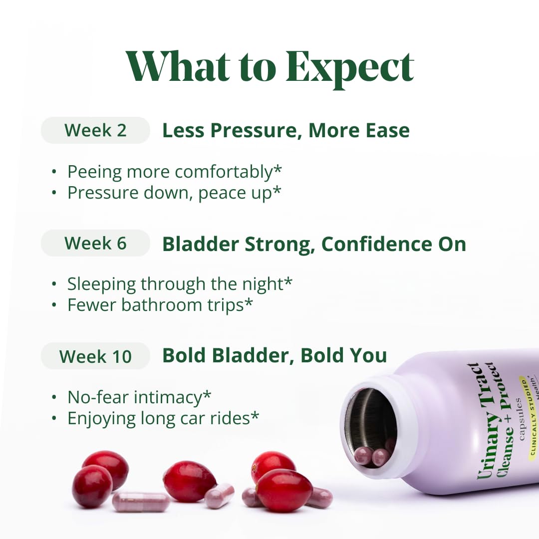 Semaine Urinary Tract Cleanse & Protect – 30 ct, Bladder Support Supplement for Women, Flushes Urinary Tract. Combines Cranberry Proanthocyanidins with Hibiscus.
