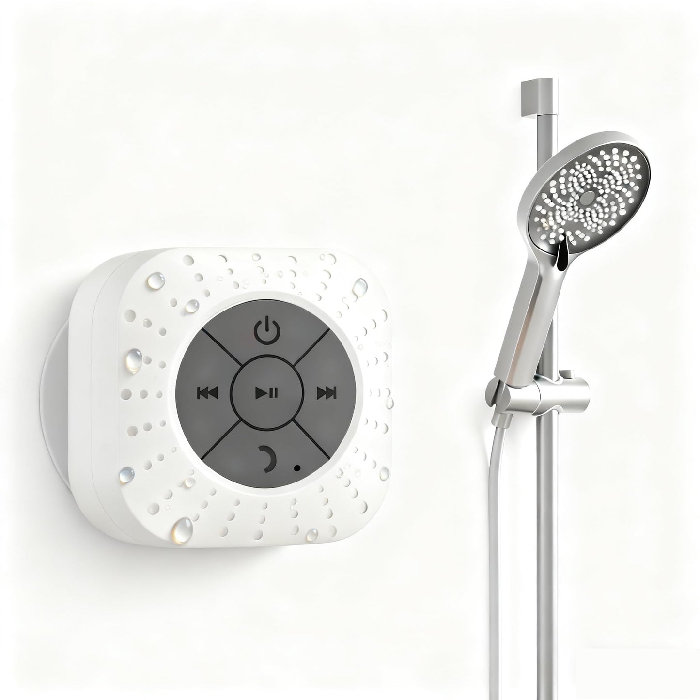 Elmocin Bluetooth Shower Speakers, Portable Outdoor Wireless Speaker with Suction Cup, Pairs Easily to Phones, Tablets, Computer