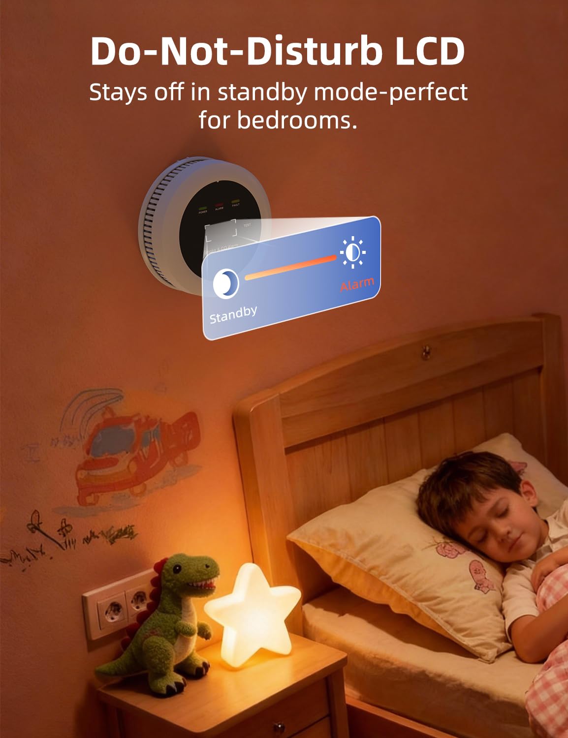 UxmCruxial Smoke Detector Carbon Monoxide Detector Combo, 2 in 1 Smoke and Carbon Monoxide Alarm with Display 85dB Alarm Replaceable Battery Fire Alarm CO Detector for Kitchen,2 Pcak