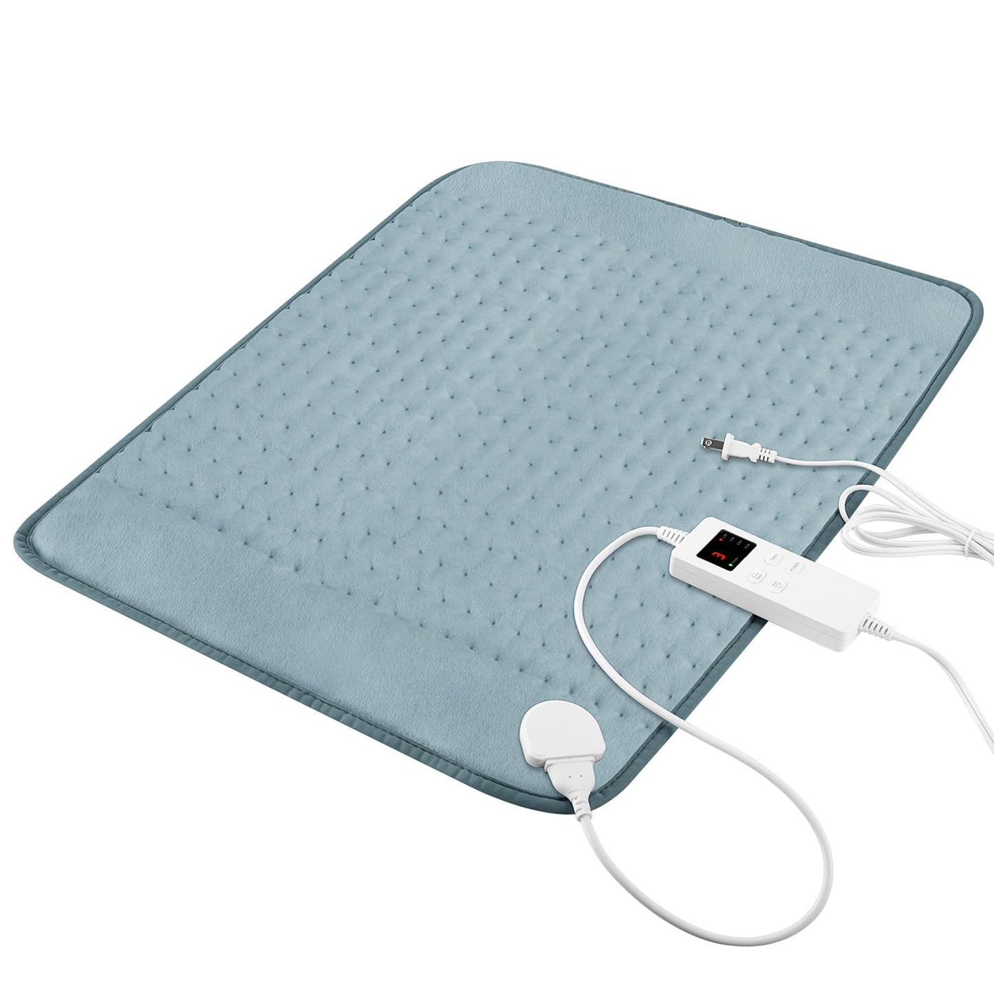 Heating Pad for Period Cramps, Electric Heating Pad for Neck & Shoulders & Back with 6 Heating & 4 Timer Setting, Christmas Gift for Women, Girl, Sister, Her(Gray, 20'' x 24'')