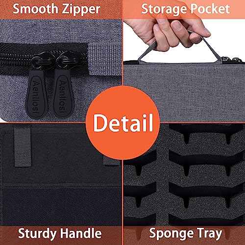 Aenllosi Hard Case for 36PCS Fingerboards,Large Capacity Holder for Mini Finger Skateboards Toy,Compatible with Grip Tapes,Bearing Wheels,Trucks & Decks(Black,Case Only)