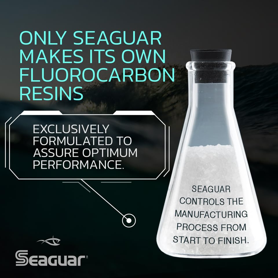 Seaguar IceX 100% Fluorocarbon Fishing Line, Abrasion Resistance, Made for Hard Water