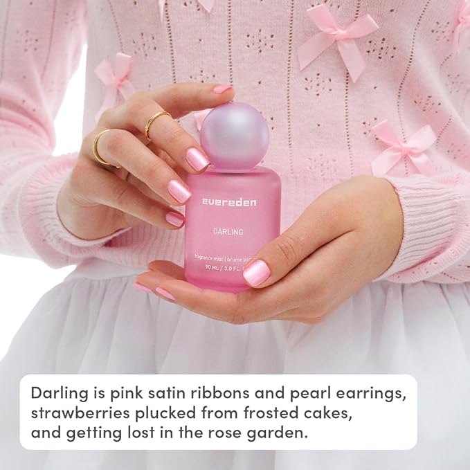 Evereden Fragrance Hair and Body Mist - Darling: Clean and Vegan Collectible Hair and Body Spray for Teen Girls - Amplify Your Self Expression with Iconic Scents in Aesthetic Bottles