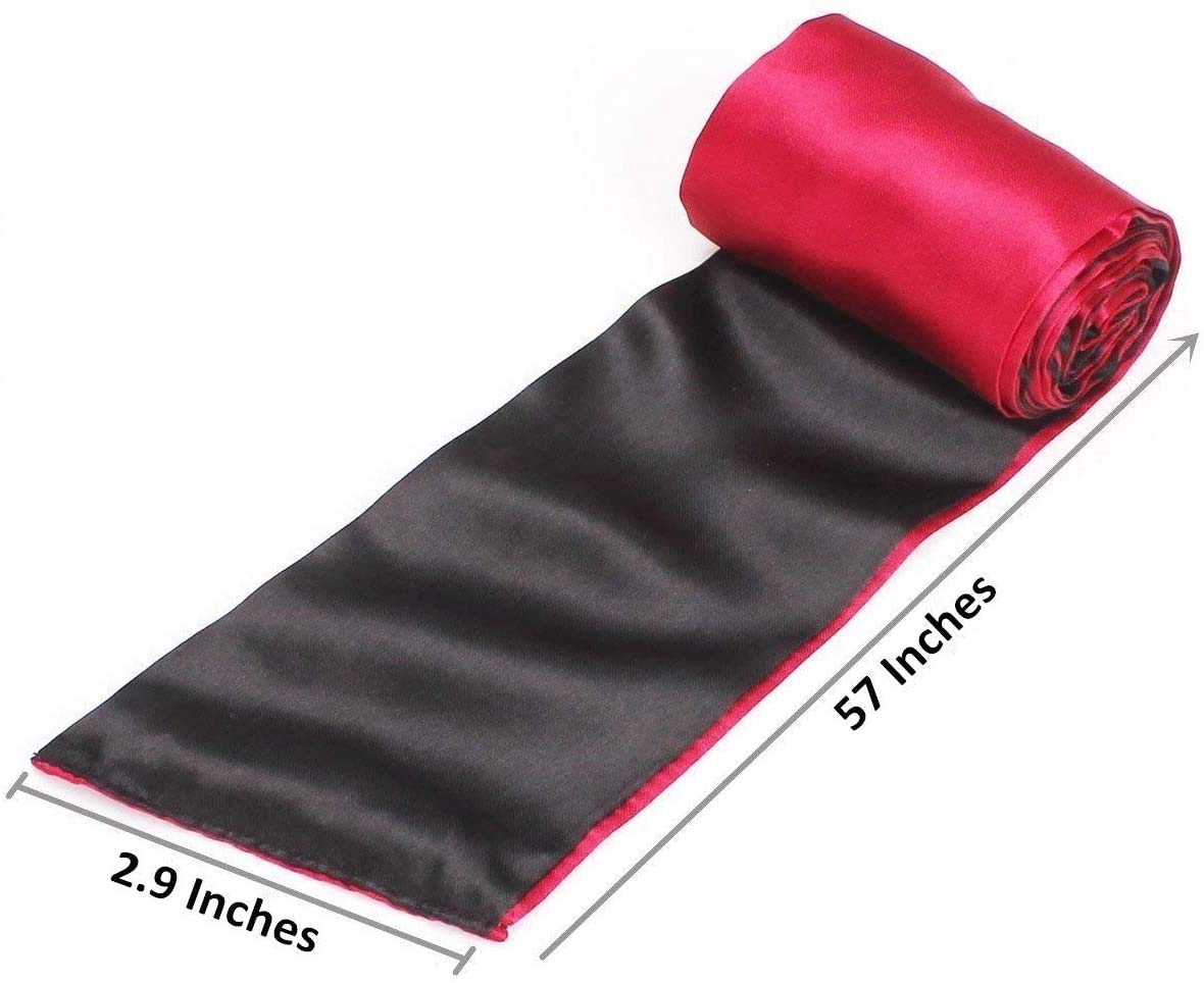 Ukissim Soft Satin Eye Mask Blindfold Comfortable Sleeping Masks - 59 in x 2.8 in