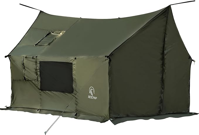REDCAMP Large Hammock Hot Tent with Stove Jack, Waterproof & Windproof Winter Wall Tent with Snow Skirt, Ultralight 4 Seas...