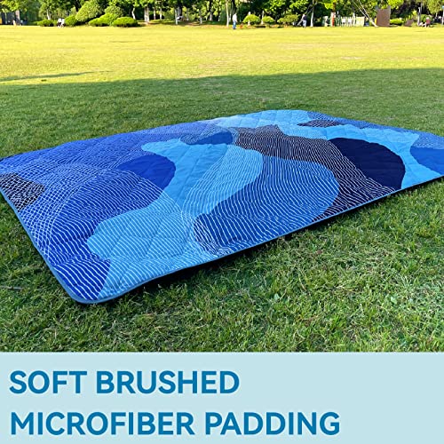 Whale Flotilla Extra Large Waterproof Picnic Blankets 60"x80", Foldable Lightweight Outdoor Blanket for Camping, Hiking, T...