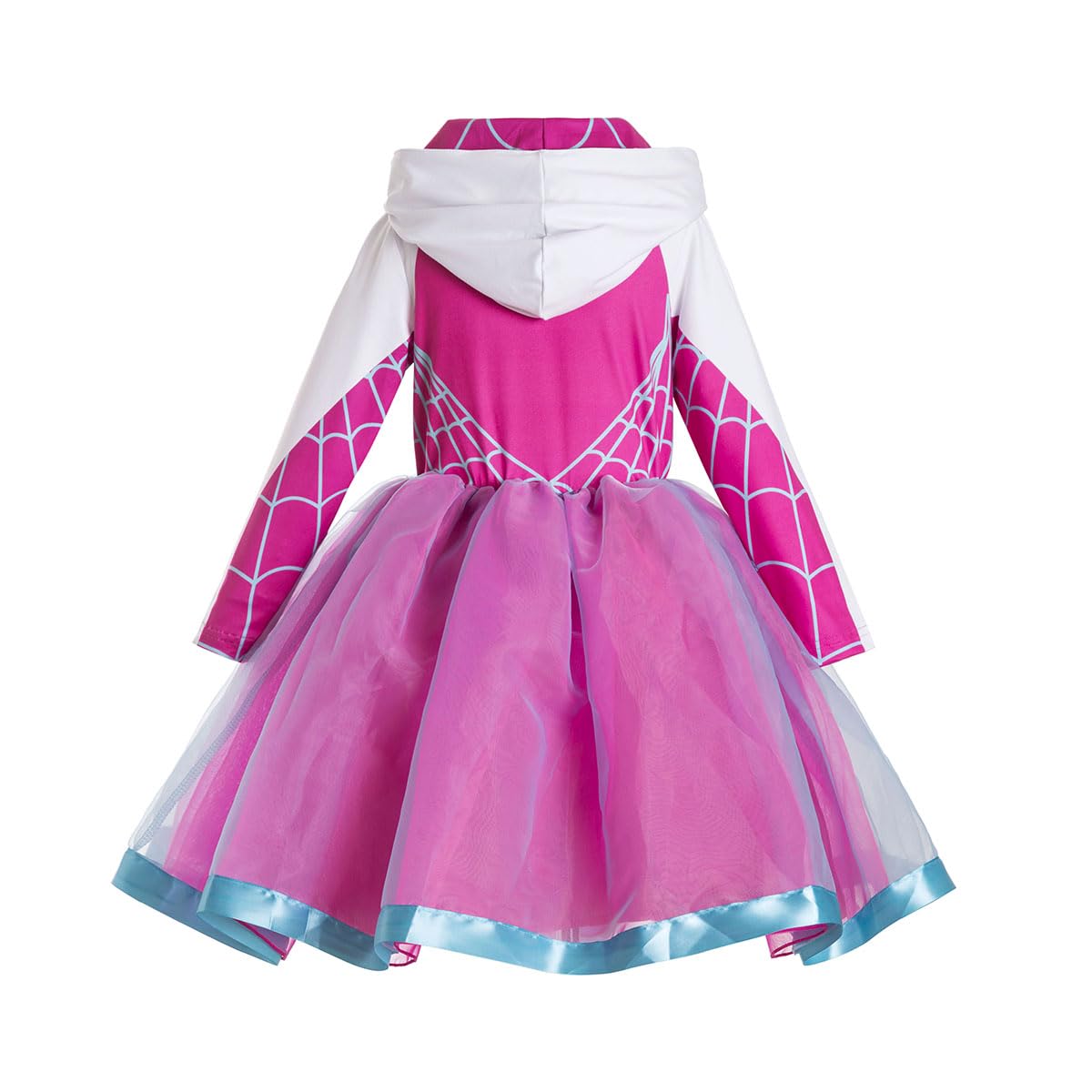 Ruikajia Girls Bat Spider Web Tulle Tutu Ruffle Princess Dress 3 Years Pink