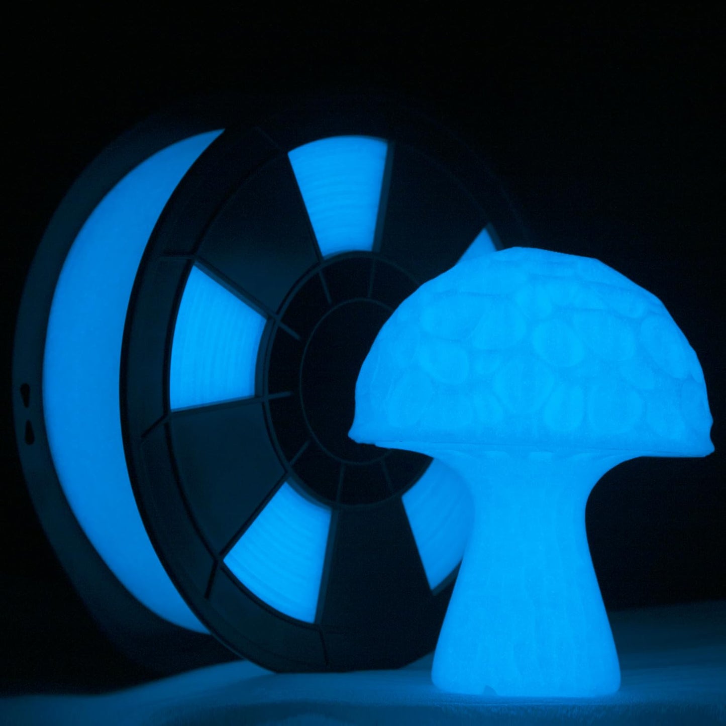 ZIRO Glow in The Dark Filament, PLA Filament 1.75mm, Luminous 3D Printer Material, Strong Glow Effect 1KG(2.2lbs) Spool, Dimensi